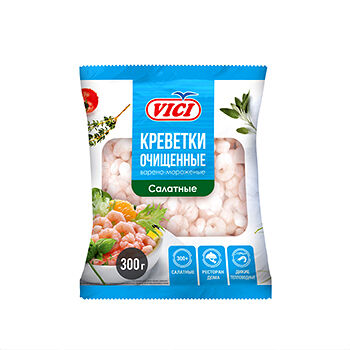 Креветки варено-мороженые VICI очищенные 300г