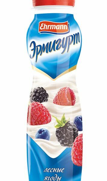 Йогурт питьевой Эрмигурт лесные ягоды 1.2%