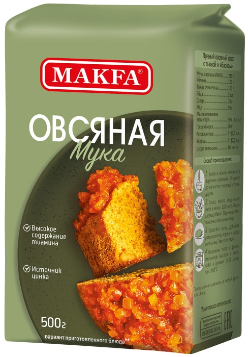 

Мука Makfa овсяная 500 г