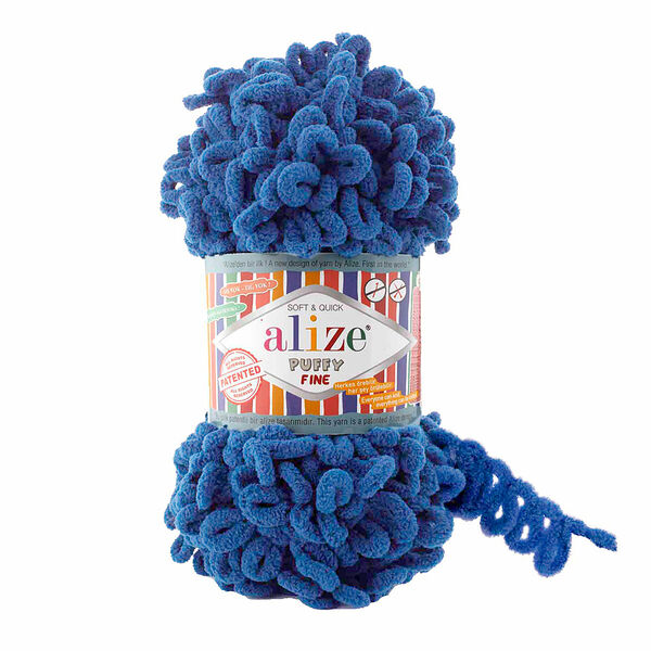 Пряжа Alize 'Puffy Fine' 100г 14м (100% микрополиэстер)(637 морская волна)