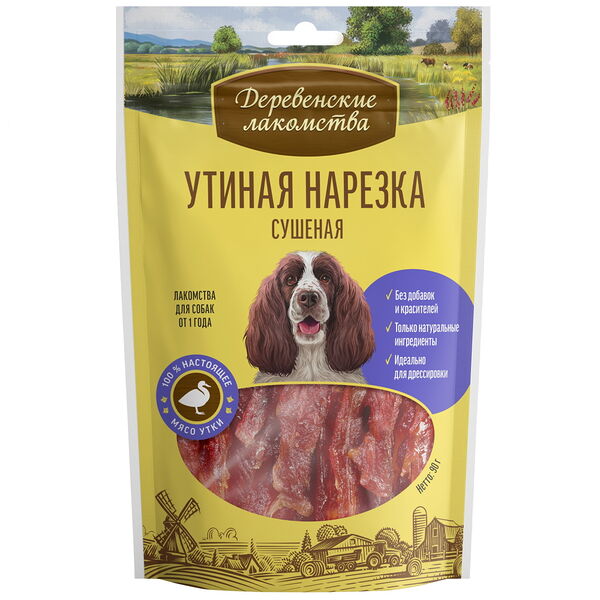 Деревенские лакомства Утиная нарезка, сушеная 90 г