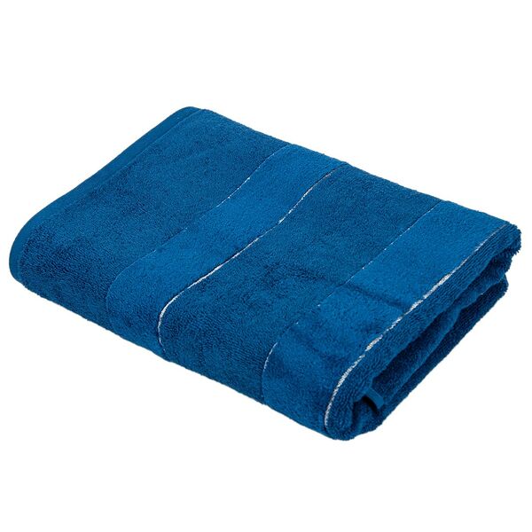 Полотенце махровое ДМ-Текстиль Serenity, синий, хлопок, 70х140 см