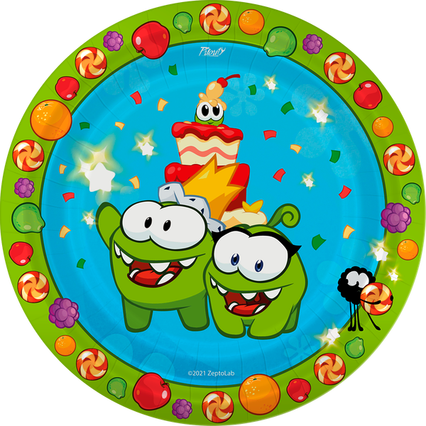 Тарелки одноразовые АМ НЯМ d=18см бумажные, 6шт