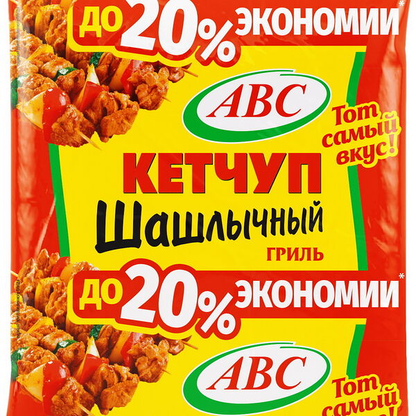Кетчуп ABC Шашлычный гриль финпак 360г