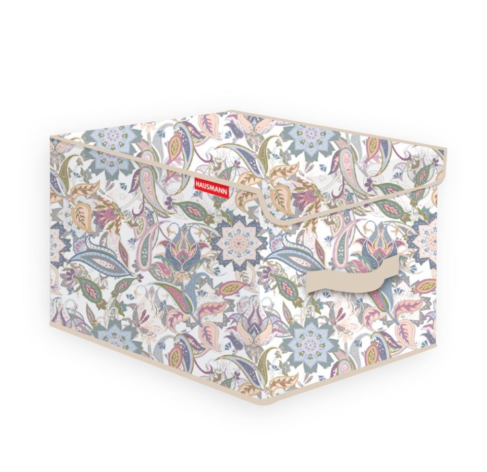 

Кофр для хранения Hausmann бежевый принт 30 х 40 х 25 см