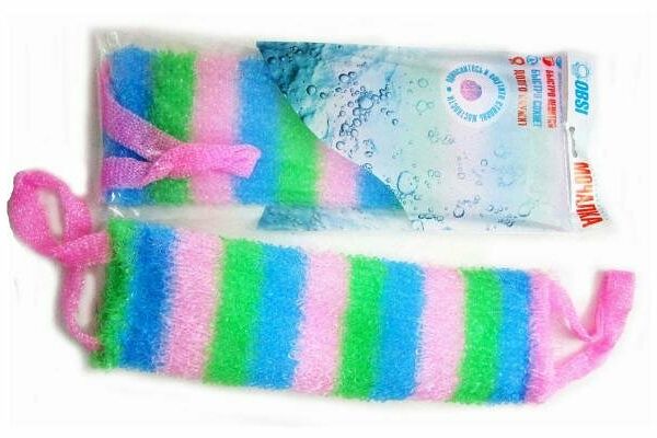 Мочалка банная Obsi Радуга, 40х11 см