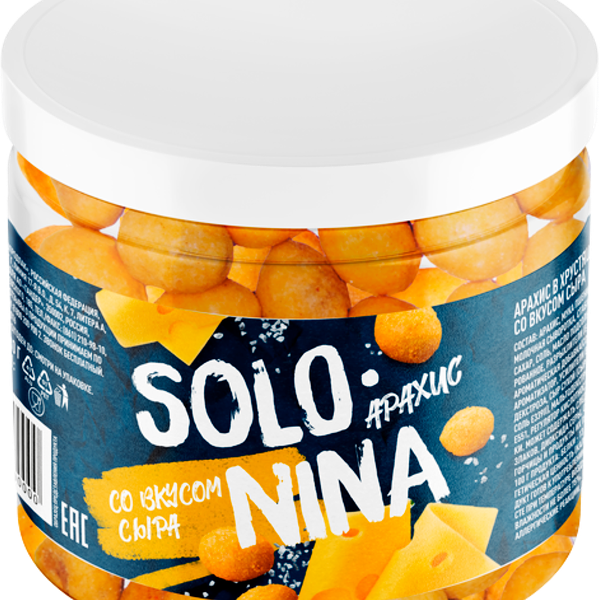 Арахис Solo Nina жареный со вкусом сыра, 80 г