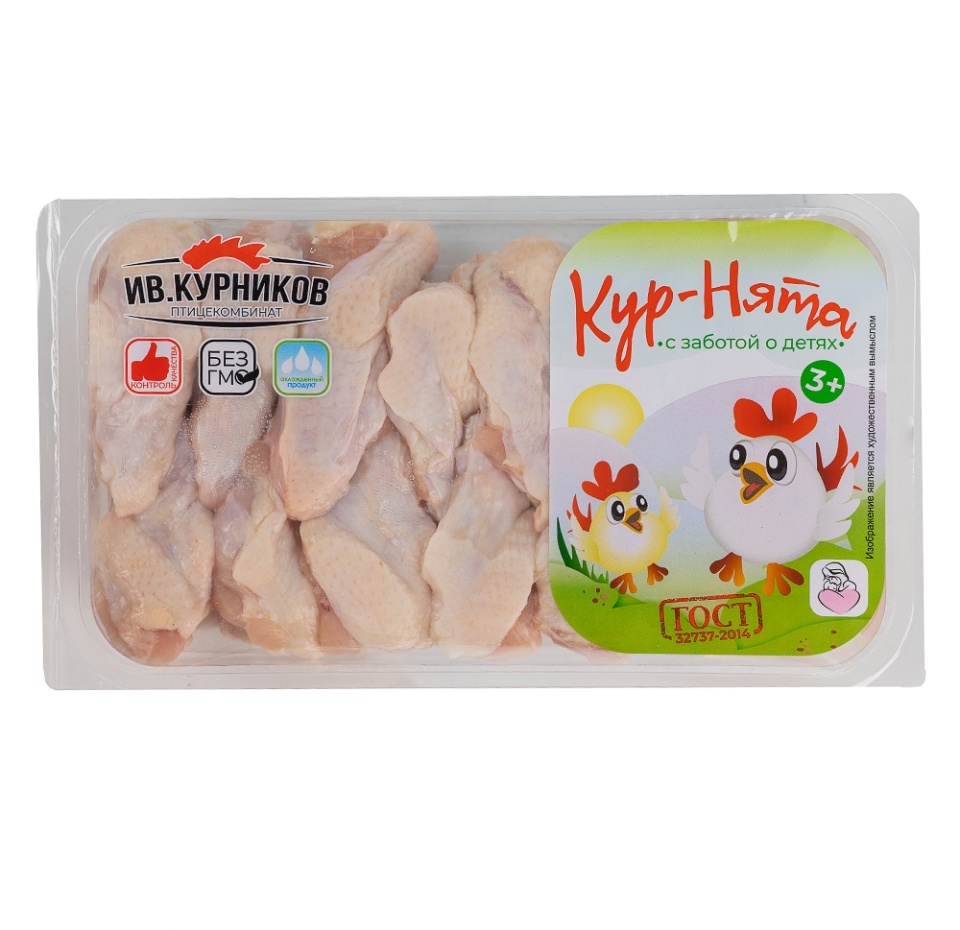 

Крыло цыплёнка-бройлера «Кур-Нята», 650 г, Россия