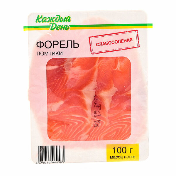 Форель «Каждый день» слабой соли ломтики