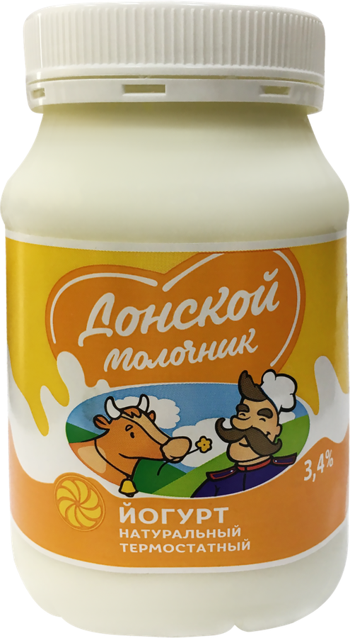 

Йогурт Донской молочник натуральный термостатный 3.4% 500 г