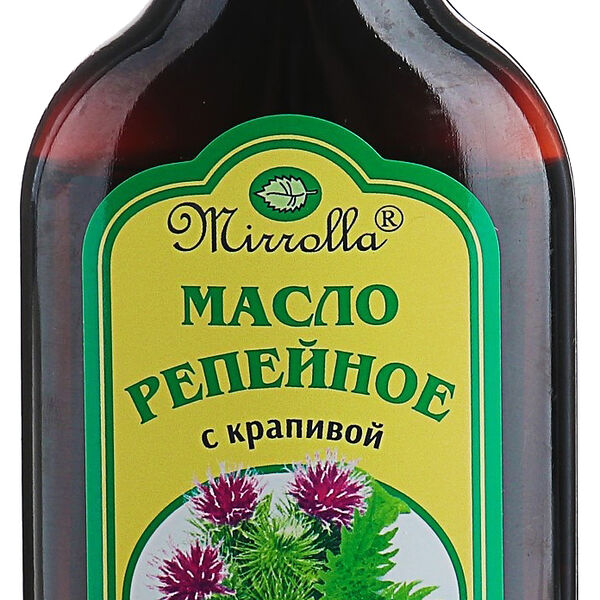 Репейное масло Mirrolla с крапивой, масло косметическое