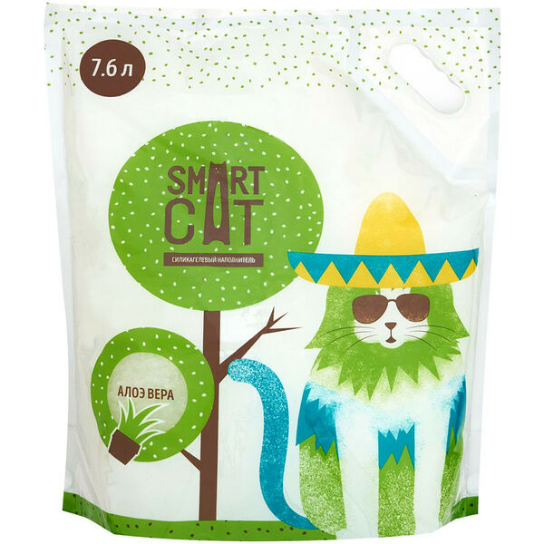 Наполнитель Smart Cat силикагелевый с ароматом алоэ 7.6 л