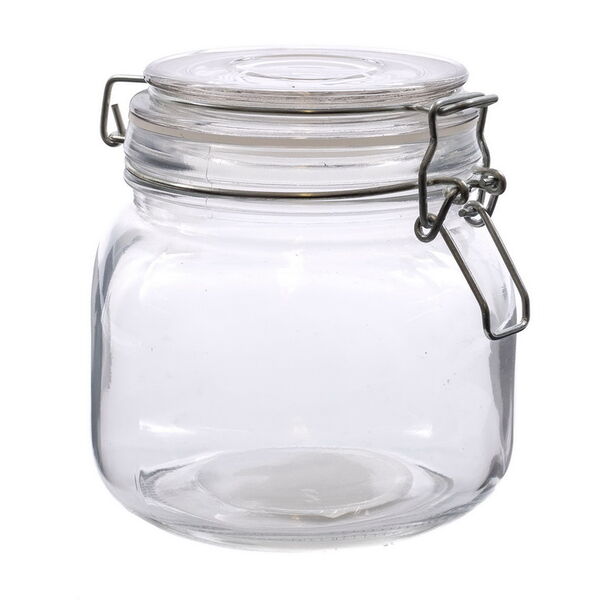 БАНКА ДЛЯ СЫПУЧИХ ПРОДУКТОВ стеклянная с клипсой 800 мл (арт. 50034-4, код 093878) No name