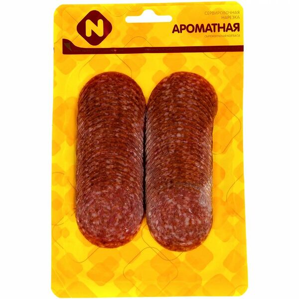 Колбаса сырокопчёная Ароматная Останкино нарезка