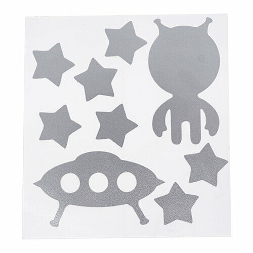 Светоотражающие наклейки 'Набор инопланетянина' белый