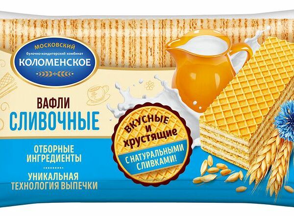 Вафли Коломенское Сливочные 220 г
