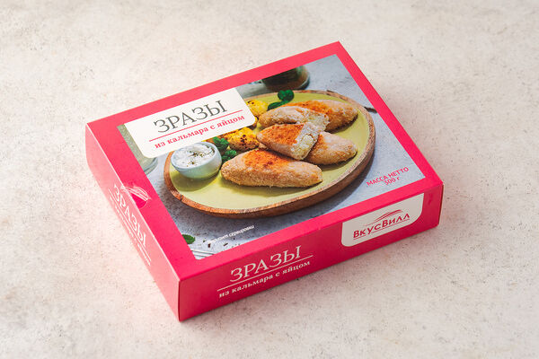 Зразы из кальмара с яйцом замороженные