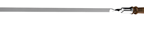 Шампур плоский FIREWOOD 650x12x2,5мм с деревянной ручкой, Арт. 111734