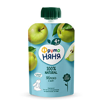 Пюре ФрутоНяня яблоко с 4 месяцев 90г