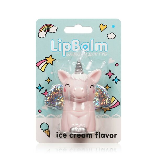 Бальзам для губ Lip Balm Единорог Голубой, 2.7 г