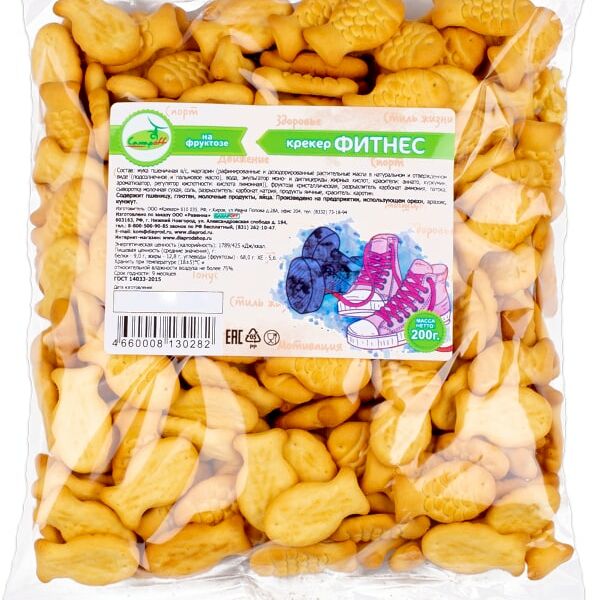 Крекер СахарOFF Фитнес на фруктозе 200г