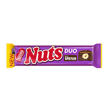 Батончик Nuts Duo шоколадный с фундуком брауни 60г