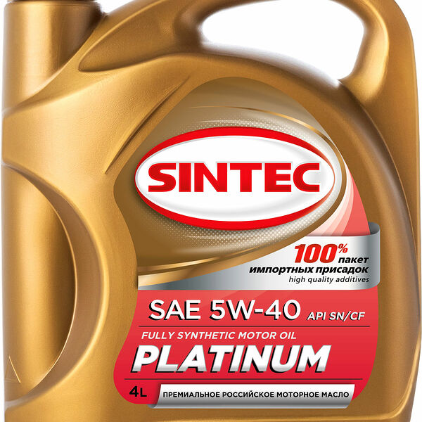 Масло синтетическое Sintec Platinum Api SN/CF 5W-40 4л