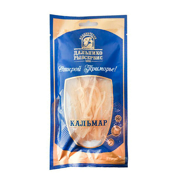 Кальмар командорский сушено-вяленый, щупальца, Дальпико-Рыбсервис, 40 г