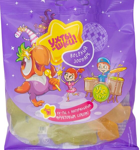 Мармелад Ухтышки жевательный Веселый зоопарк 70г