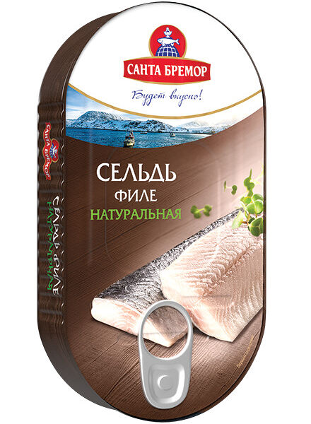 Сельдь Атлантическая филе с добавлением масла Санта Бремор
