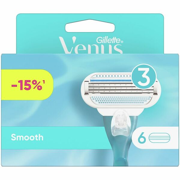 Кассеты сменные для бритья GILLETTE Venus Smooth, 6шт