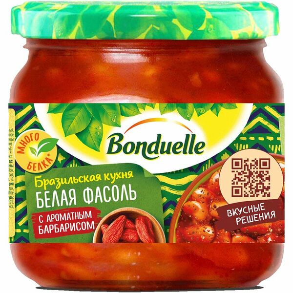 Фасоль Bonduelle белая с ароматным барбарисом, 350мл