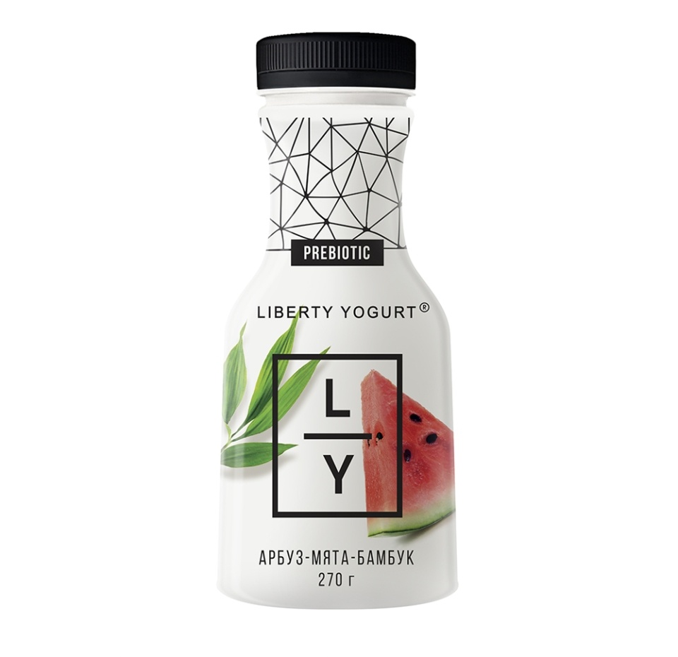 

Йогурт Liberty Yogurt с арбузом мятой и бамбуком 2% 270 г