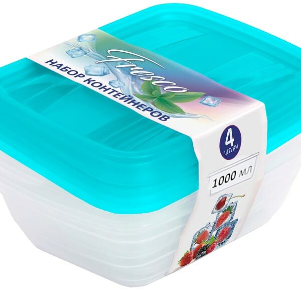 Набор контейнеров Violet Fresco Бриз 1л*4шт