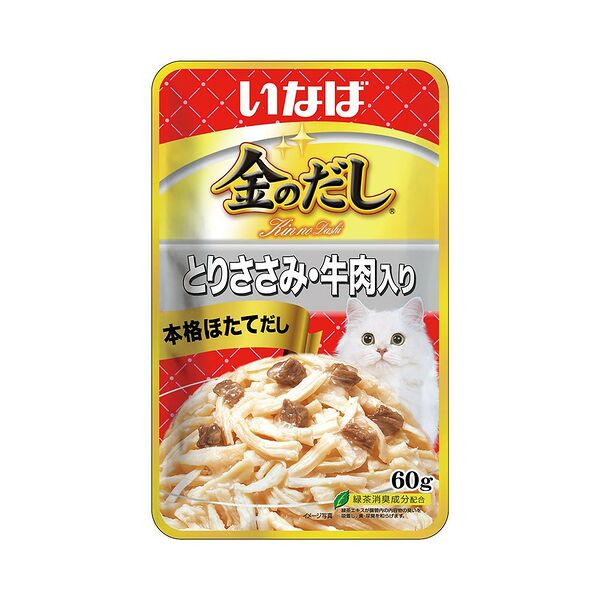 Корм для кошек Inaba Kinnodashi куриное филе с говядиной в желе пауч 60г (упаковка - 12 шт)