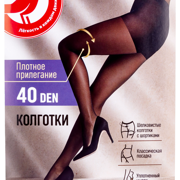 Колготки женские АШАН Красная птица 40 ден visone, р 2 (S)