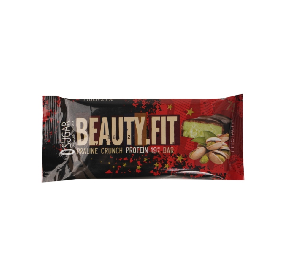 

Батончик натуральный Beauty.Fit низкоуглеводный "Пралине Кранч" ФИСТАШКА 75 г, Россия