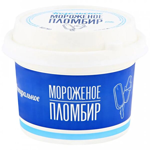 Мороженое Козельское молоко пломбир ванильный 15%