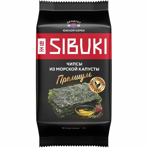 Чипсы Sibuki Премиум из морской капусты, 5г