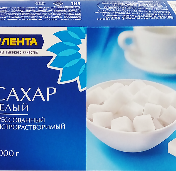 Сахар-рафинад ЛЕНТА белый кусковой категория Экстра ГОСТ