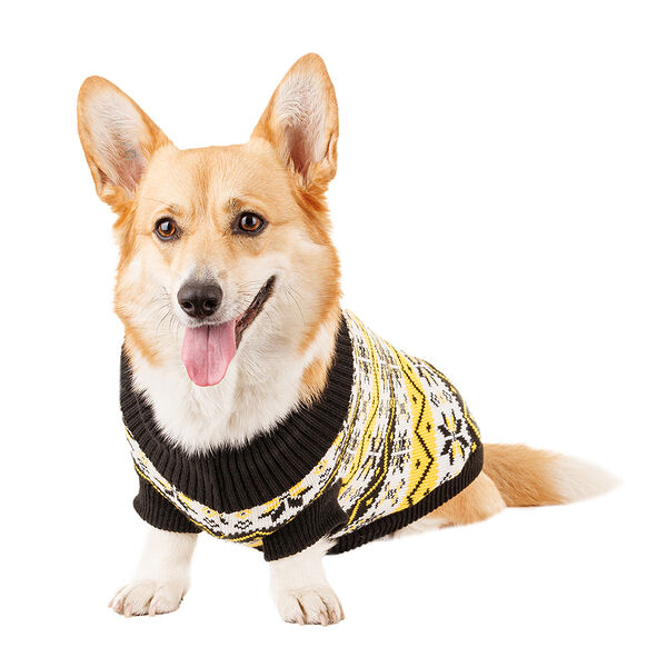 Свитер для собак с узором 55см 4XL черный (унисекс)