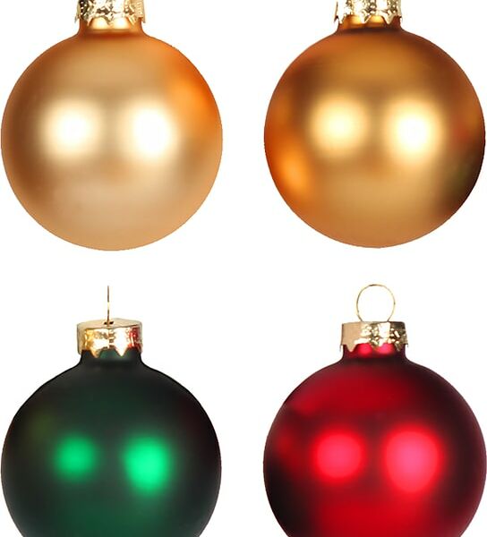 Набор елочных шаров Magic Time Новогодние цвета из стекла 6*6*6см 4шт