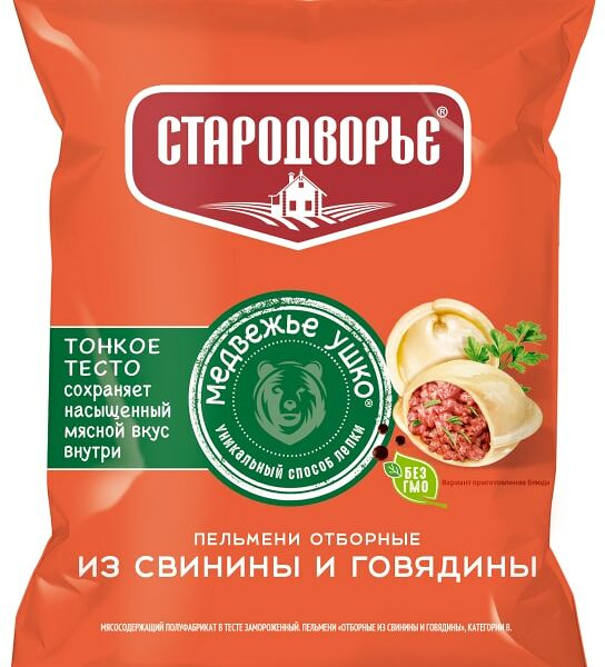Пельмени Стародворье Отборные из свинины и говядины 430г