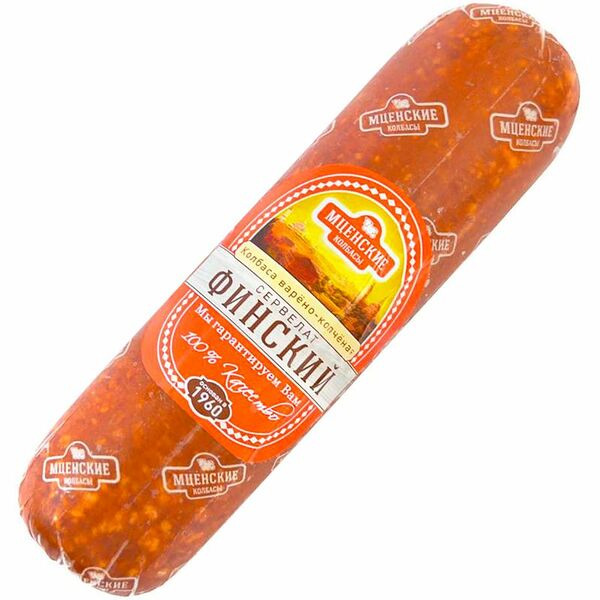 Сервелат варёно-копчёный Мценские Колбасы Финский категория Б