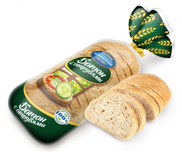 Батон Коломенское с Отрубями в нарезке