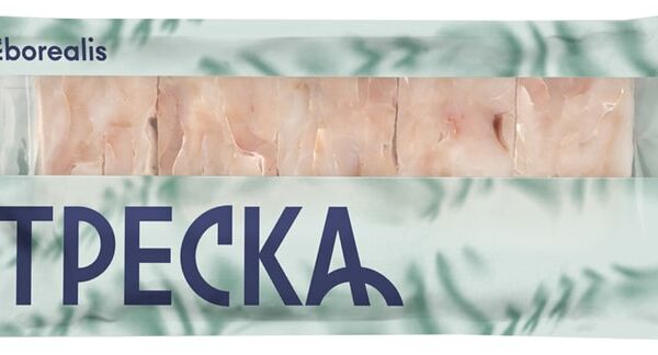 Треска Borealis Атлантическая филе блочное без кожи замороженное 750г