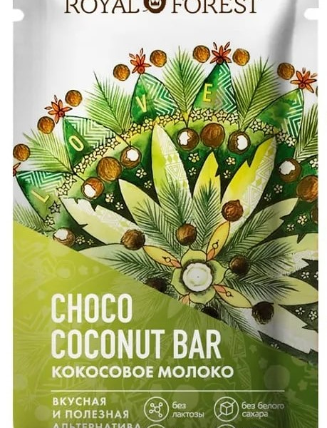 Шоколад молочный Royal Forest Кокосовое молоко