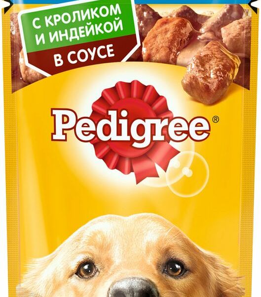 Влажный корм для собак Pedigree с кроликом и индейкой в соусе