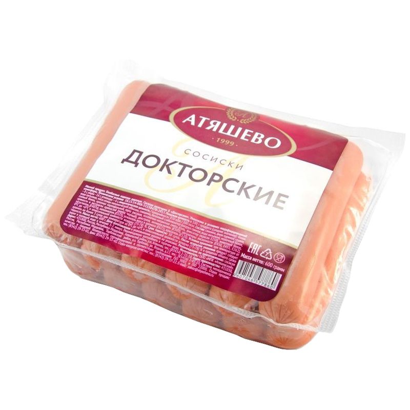 

Сосиски Атяшево докторские 600 г
