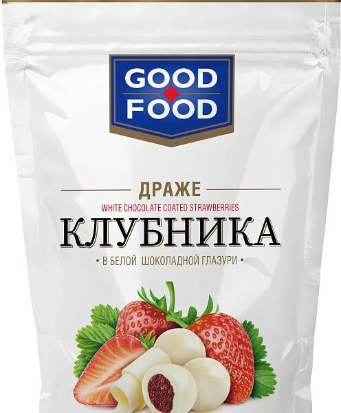Драже Good-Food Клубника  в белой глазури 150г